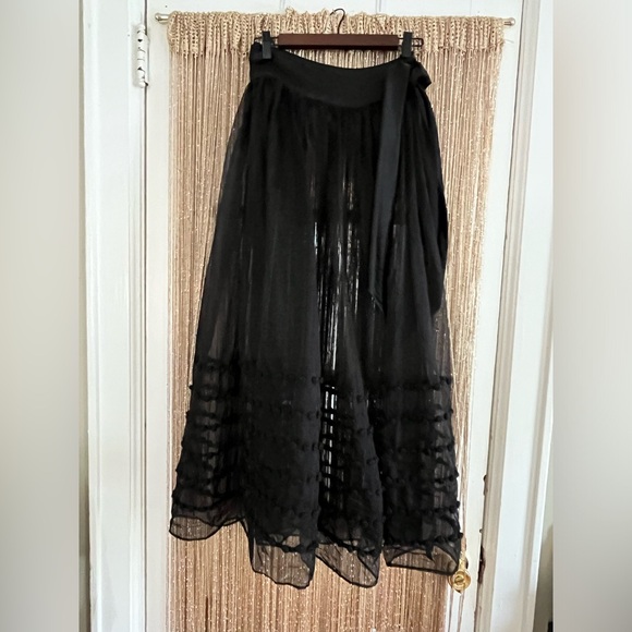 Randi & Will Collection Antoinette Black Open Seam Skirt - Picture 2 of 5